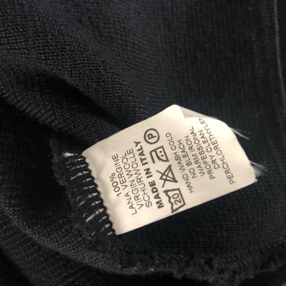 Vintage Gran Sasso Italy Black Wool Full Zip Cardigan Jacket Men’s XL? - Picture 5 of 6